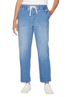 Buffalo David Bitton Women's Light Blue Drawstring Denim Jeans XL